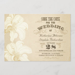 Reserve A Data vintage typografia envelhecida salvar data