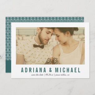 Reserve A Data Vintage Vision Modern Pattern Foto  Teal