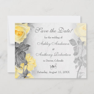 Reserve A Data Vintage Yellow Rose Weding Date (Casamento com Ros