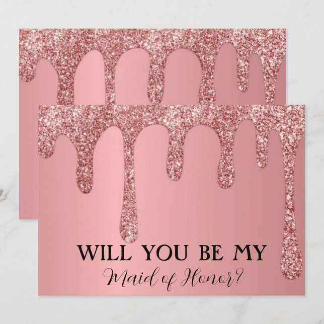 Reserve A Data Você Será Minha Glitter De Brilho Dourado Rosa? (Frente/Verso)