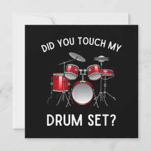 Reserve A Data Você Tocou Minha Camisa Do Drum Set Engraçado Você