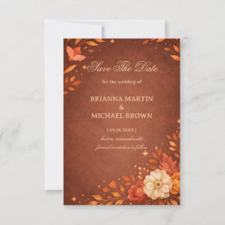 Reserve A Data Warm Rustic Floral Autumn
