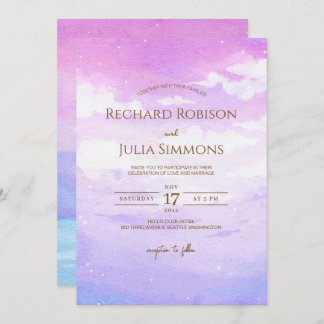 Reserve A Data Watercolor Boho Purple Pink Sky Weditation