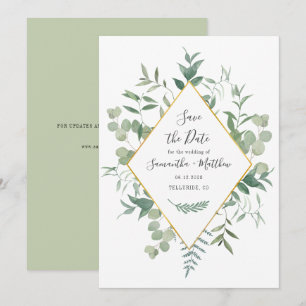 Reserve A Data Watercolor Eucalyptus Greenery Salvar a Data