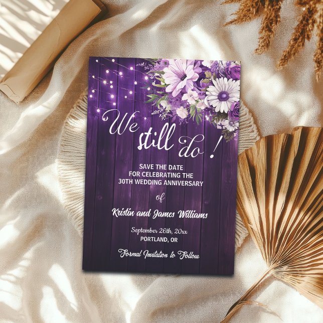 Reserve A Data We Still Do 30th Wedding Anniversary String Lights (Criador carregado)