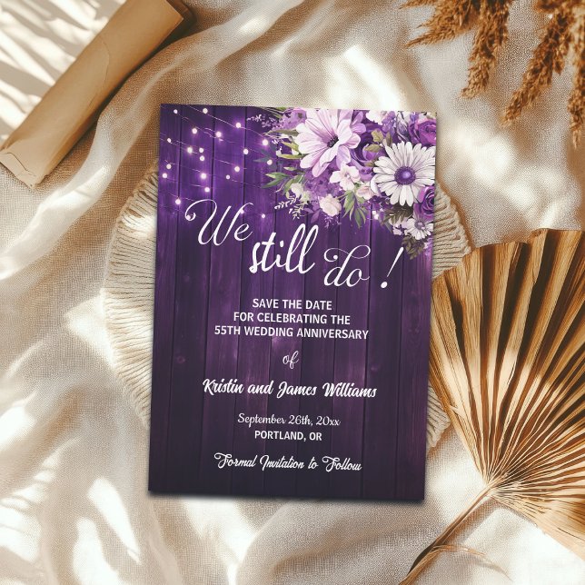 Reserve A Data We Still Do 55th Wedding Anniversary String Lights (Criador carregado)