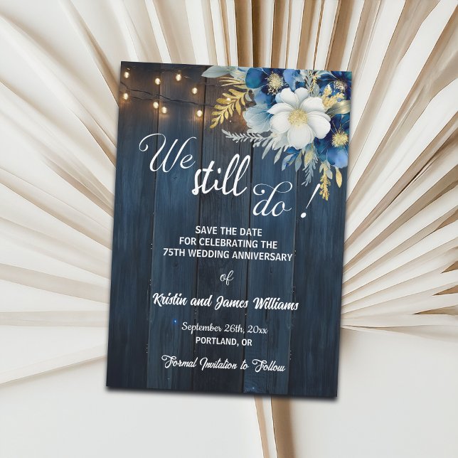 Reserve A Data We Still Do 75th Wedding Anniversary String Lights (Criador carregado)