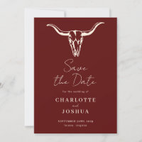 Western Salve a Data | Rustic Boho Cow Skull