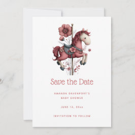 Reserve A Data Whimsical Carousel Horse Image Baby Shower