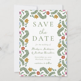 Reserve A Data Whimsical Folk Art Floral Wedding