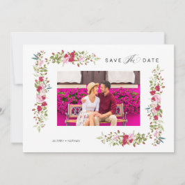 Reserve A Data Whimsical Typography Red & Pink Shades Flowers