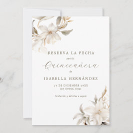 Reserve A Data White Reserva la Fecha Espanha Quinceañera