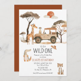 Reserve A Data Wild One Boy primeiro aniversario Safari