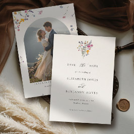 Reserve A Data Wildflower Grace Modern Watercolor Photo Wedding