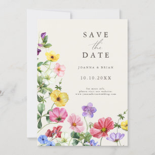 Reserve A Data Wildflower Rustic Chic Floral Boho Salvar Data