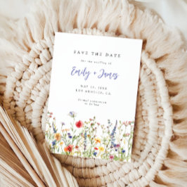 Reserve A Data Wildflower Wedding Save The Date