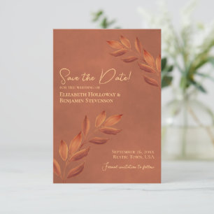 Reserve A Data Wistful Deixa o casamento Rustic Terracotta