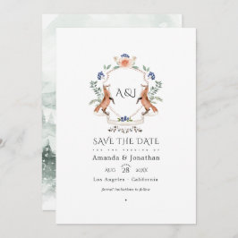 Reserve A Data Woodland Laurel Crest Monograma Foto de Casamento