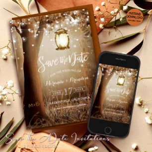 Reserve A Data Woods and String Lights Rustic Salvar Data