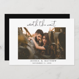 Reserve A Data Worth the Wait Wedding Photo Script Modern