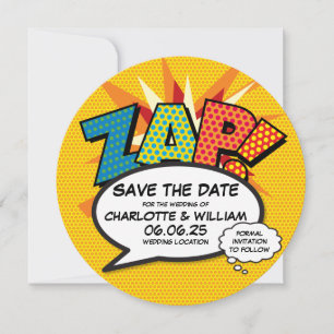 Reserve A Data ZAP Salve a Data Diversão Arte Pop de Quadrinhos R