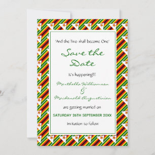 Reserve A Data ZIMBABWE FLAG - Escritura personalizada que está a