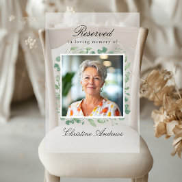 Reserved Seat - Eucalyptus Memorial Wedding Photo