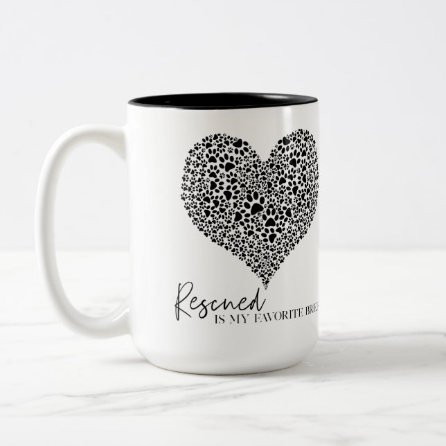 Resgatado é a minha raça favorita - caneca de café (Esquerda)