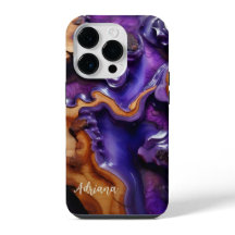 Resina capa de telefone, Design de madeira queimad