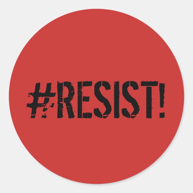 "#RESIST" Decano do adesivo (Frente)