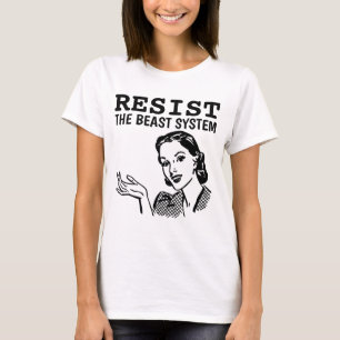 RESISTA AS CAMISETAS T-SHIRTS DA MULHER RETRO DO S