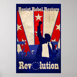 Resista o poster rebelde da revolução da