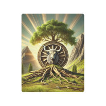 "Resistência enraizada: símbolo Taurus na natureza