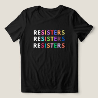 RESISTERS Camisa-T antiautoritária do arco-íris