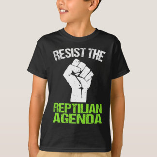 Resistir À Camisa Da Agenda Reptiliana T