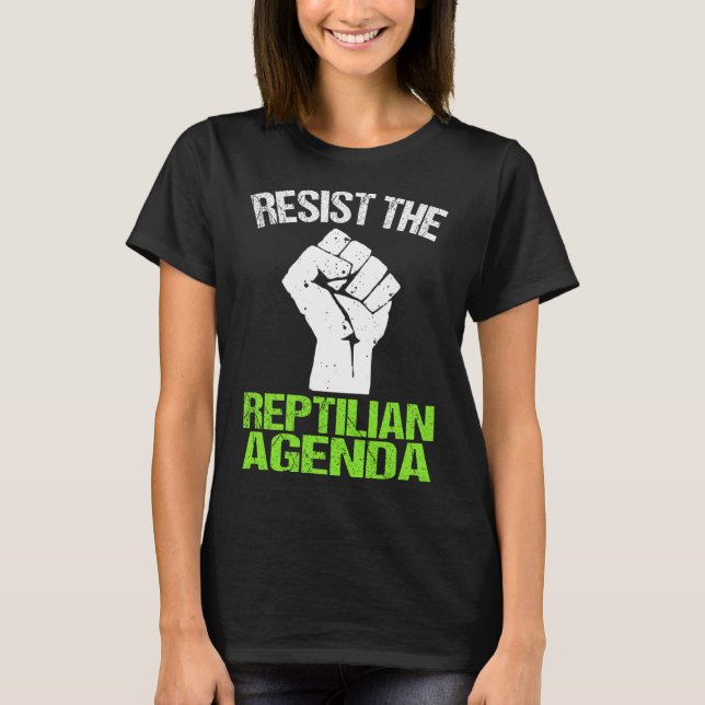 Resistir À Camisa Da Agenda Reptiliana T (Frente)