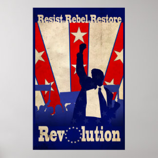 Resistir ao Poster de Revolução da Restauração Reb