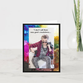 Resoluções Humorosas de Ano Novo Cartão Saudável