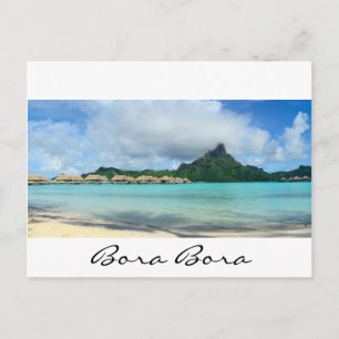 Resort sobre Bora Bora Pano cartão postal