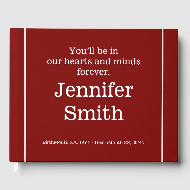 Respeitável e Básico livro de convidados do Memori (Frente)