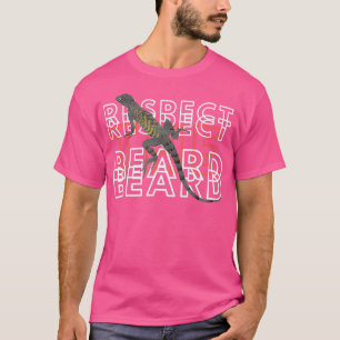 Respeite A Camisa Clássica Do Réptil Da Barba Liza
