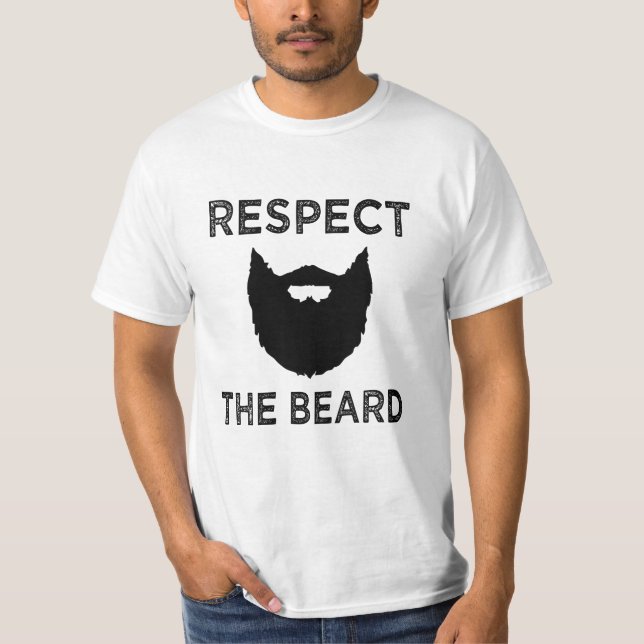 Respeite a camisa engraçada dos homens da barba (Frente)