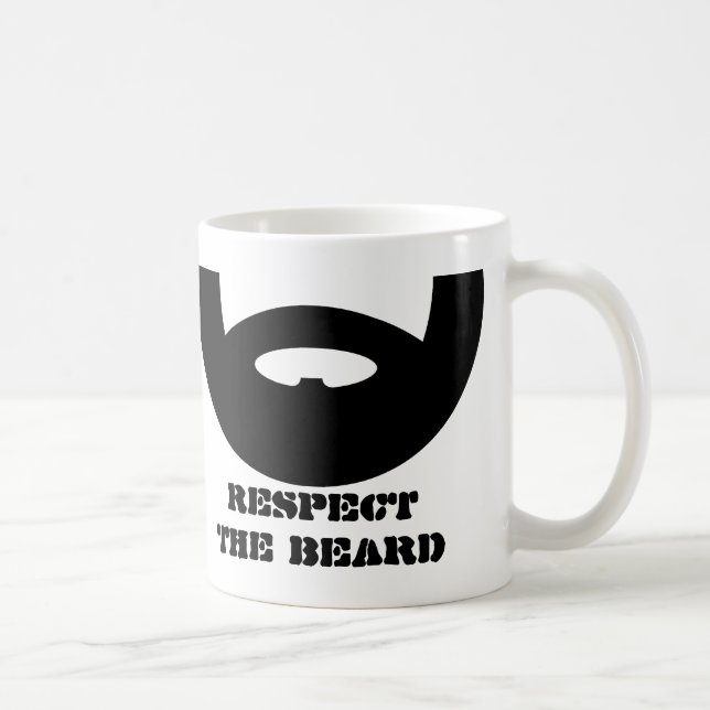 Respeite a caneca de café da barba para homens (Direita)