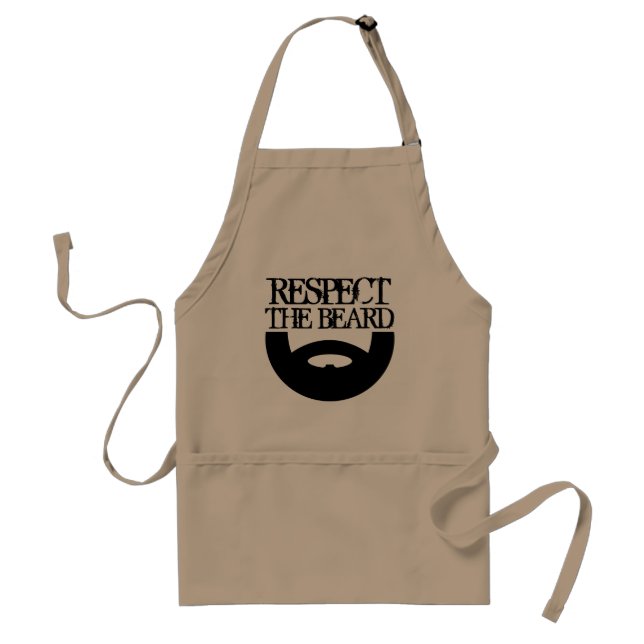 Respeite o avental de BBQ com barba para homens |  (Frente)
