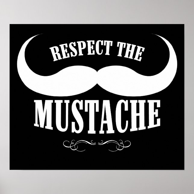 Respeite o bigode Poster de US$ 19,95 (Frente)