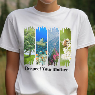 Respeite o dia da Terra da sua mãe Tee, pincelada