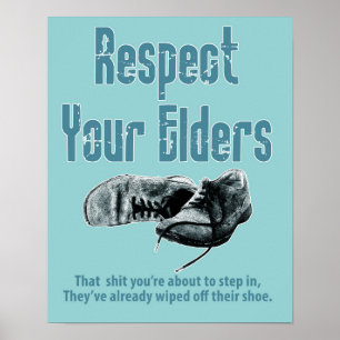 Respeite seu poster das pessoas idosas