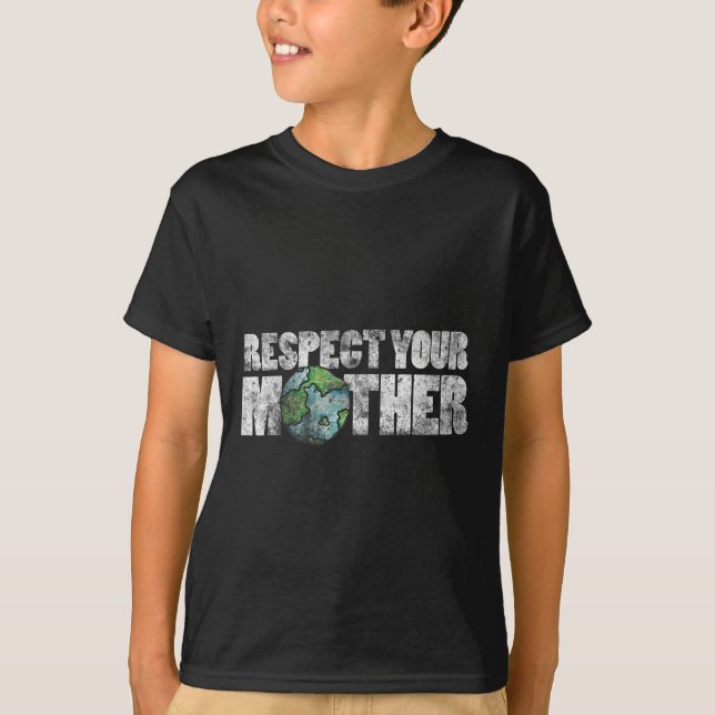 Respeite Sua Mãe Camisa Terra Vintagem Terrena (Frente)