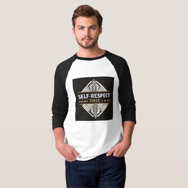 Respeito Próprio Primeiro | Camiseta Premium de Me (Frente Completa)