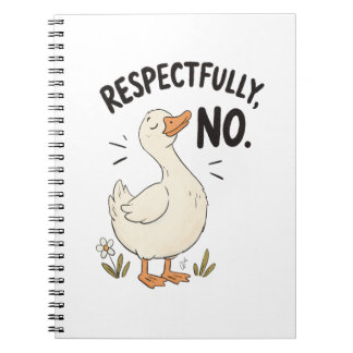 Respeitosamente, Não - Caderno Espiral